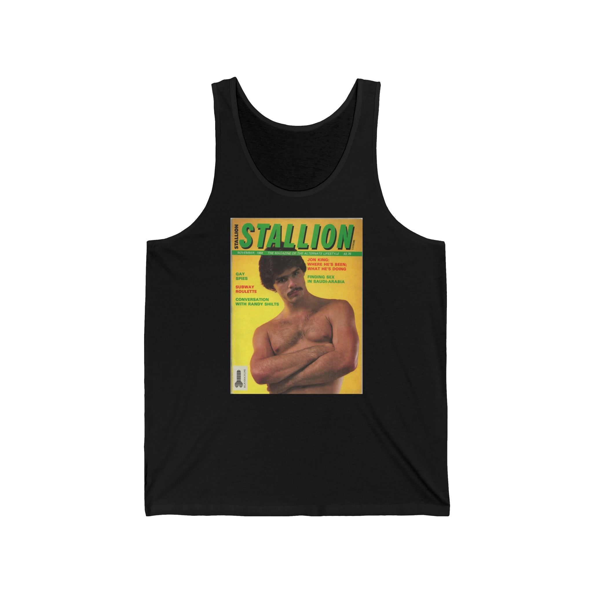 Stallion Gay Magazine Sex in Saudia Arabia Cover Cotton T-shirt Tank Top