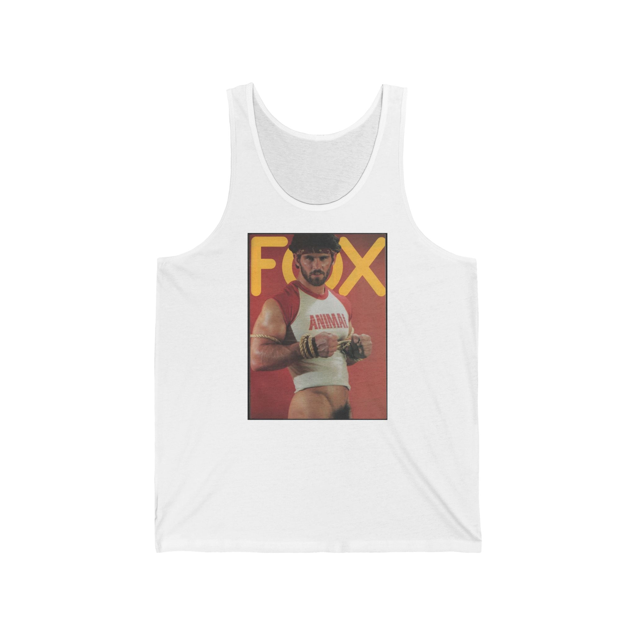 Animal Man with headband Cotton T-shirt Tank Top