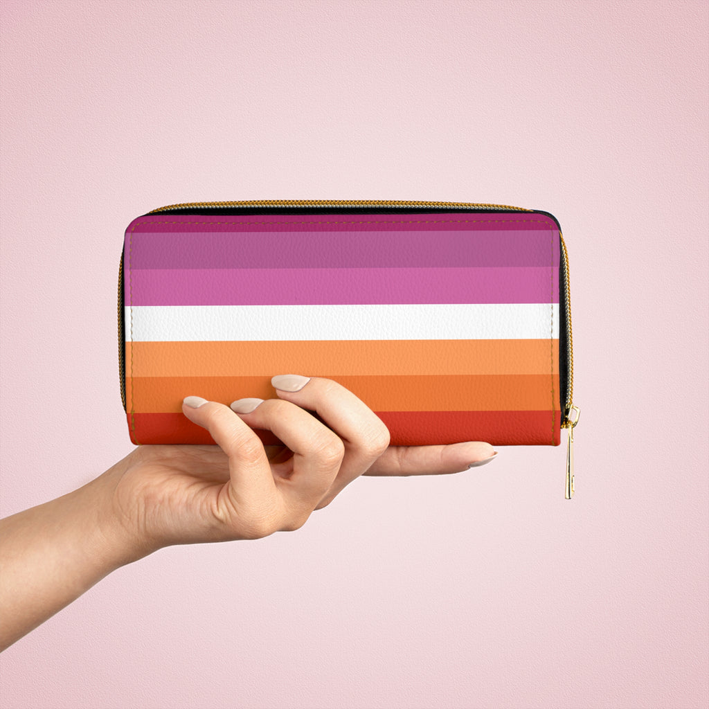 Lesbian Flag Zipper Wallet