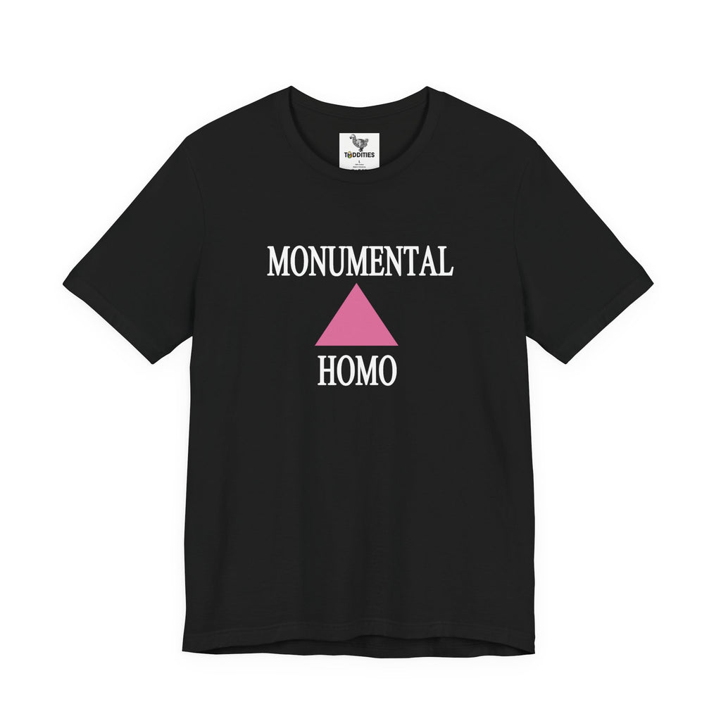 Monumental Homo BLACK with White Text Unisex Heavy Cotton Tshirt