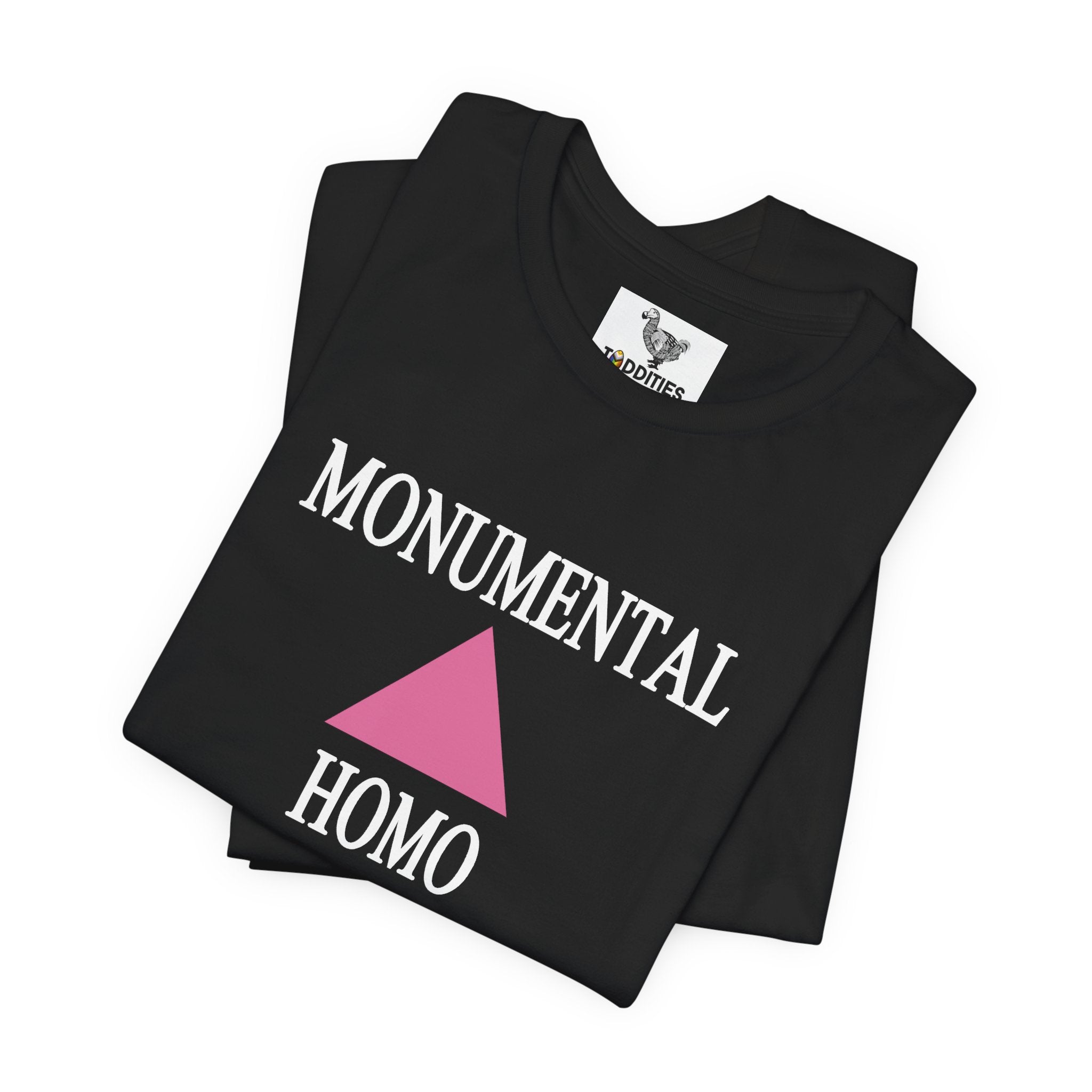 Monumental Homo BLACK with White Text Unisex Heavy Cotton Tshirt