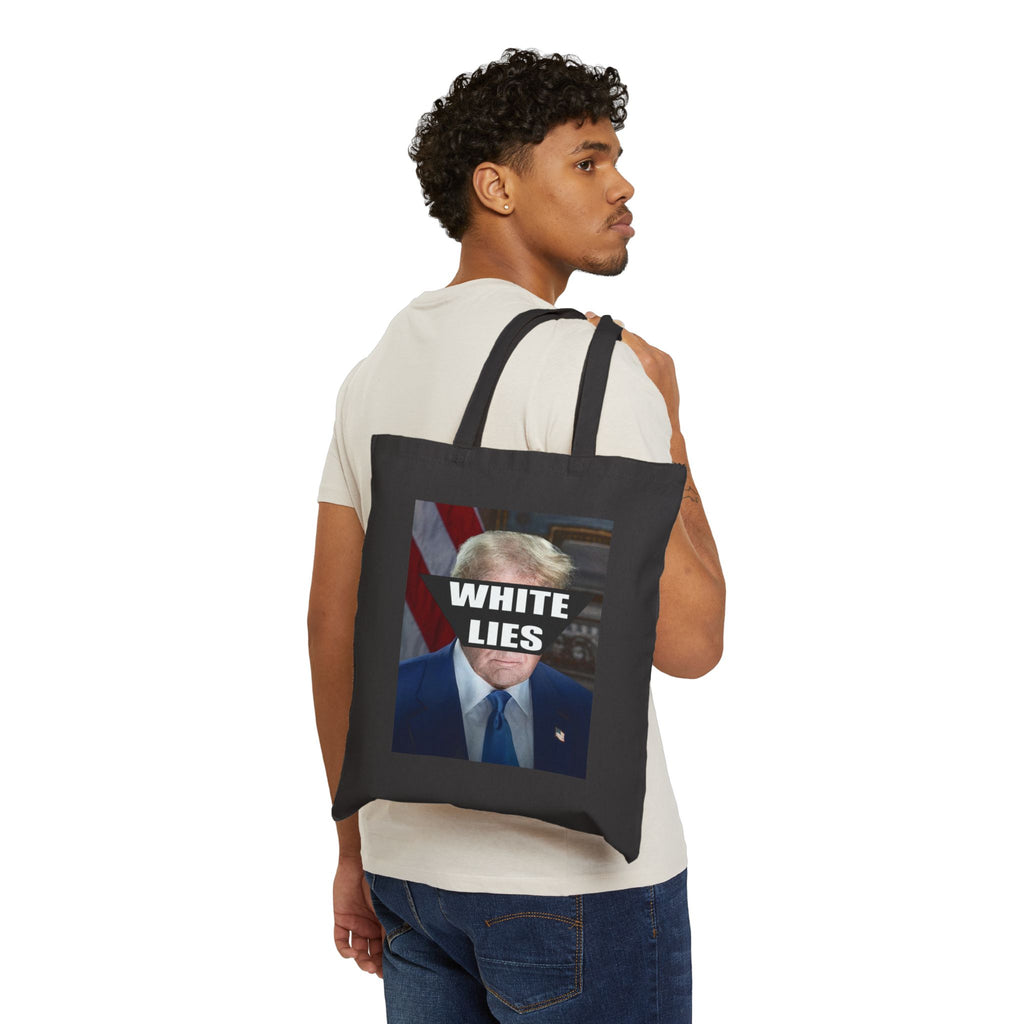 Trump WHTE LIES Cotton Canvas Tote Bag