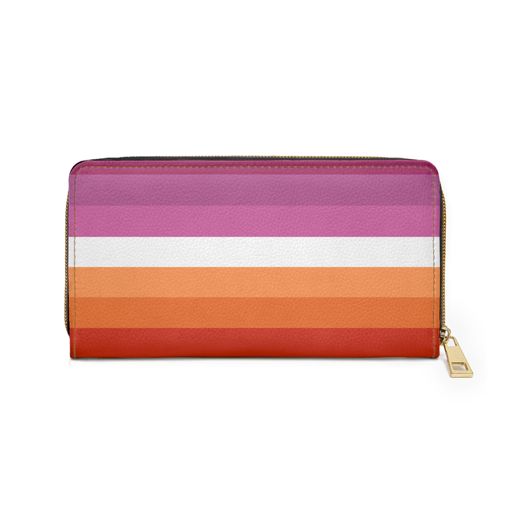 Lesbian Flag Zipper Wallet