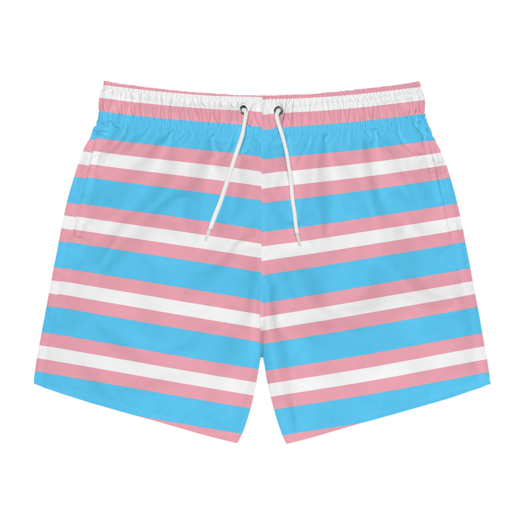 Transgender Flag Swim Shorts Trunks