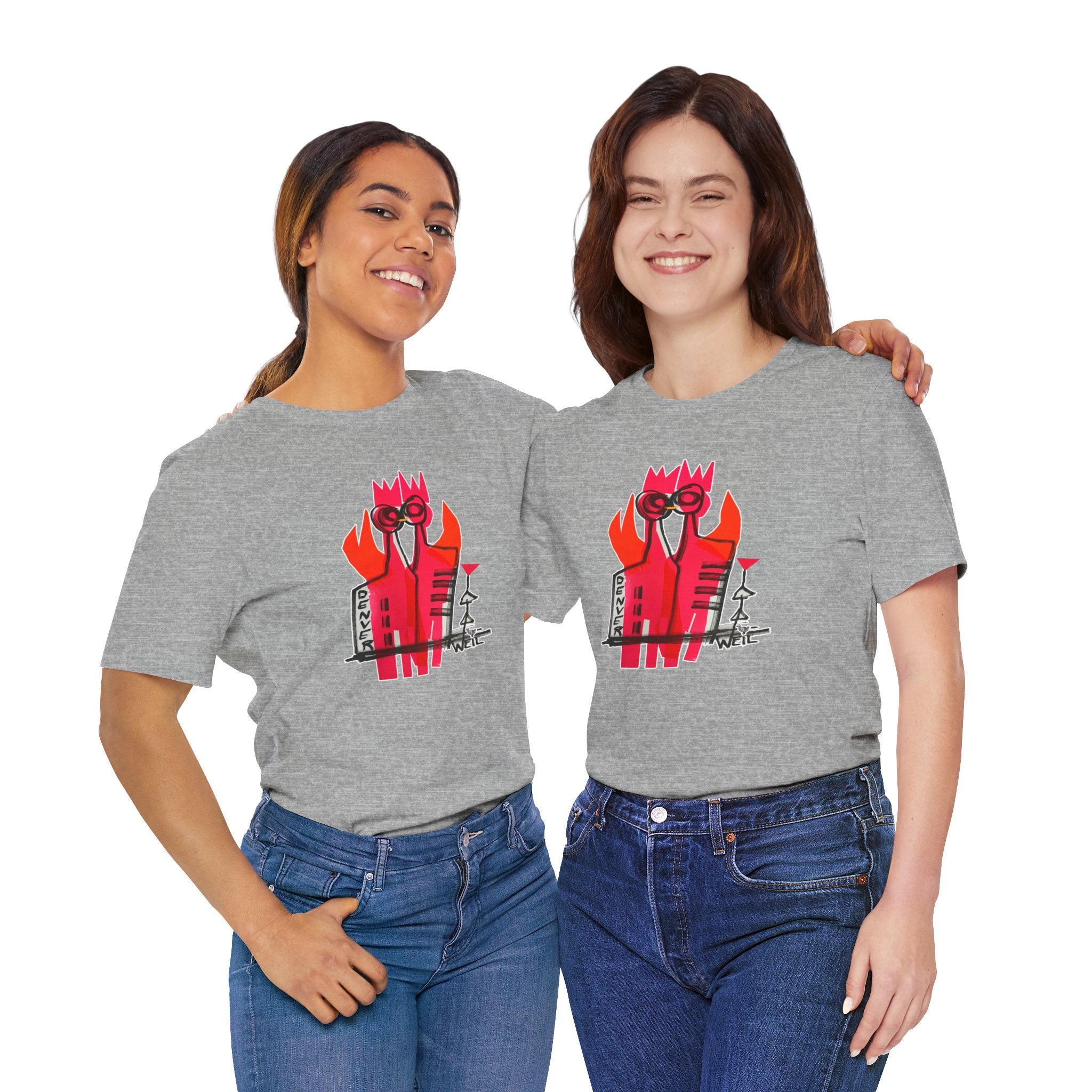 Lesbian Couple Denver Unisex Heavy Cotton Tshirt