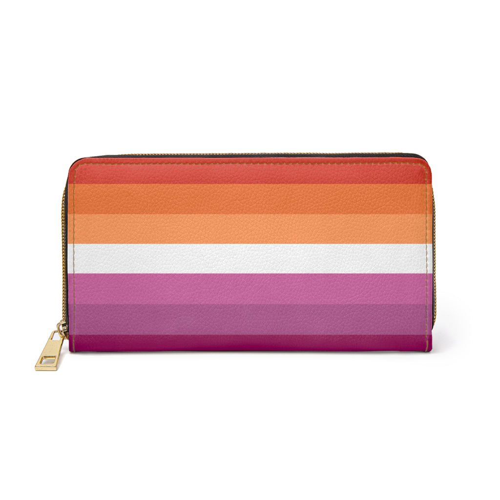 Lesbian Flag Zipper Wallet