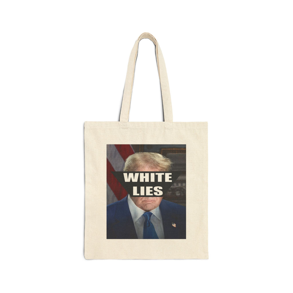 Trump WHTE LIES Cotton Canvas Tote Bag