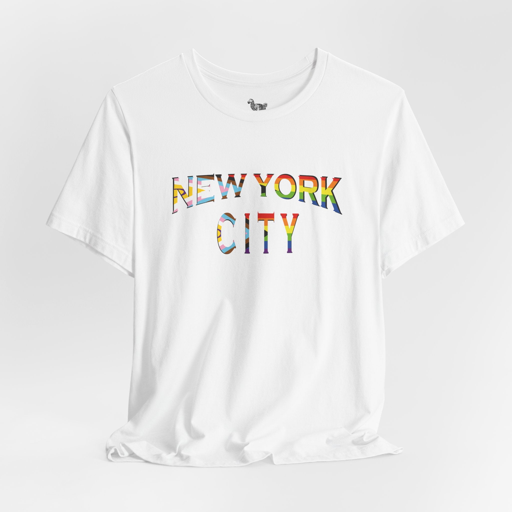 NEW YORK CITY Text Intersex Progress Pride Flag Unisex Jersey Short Sleeve Tee