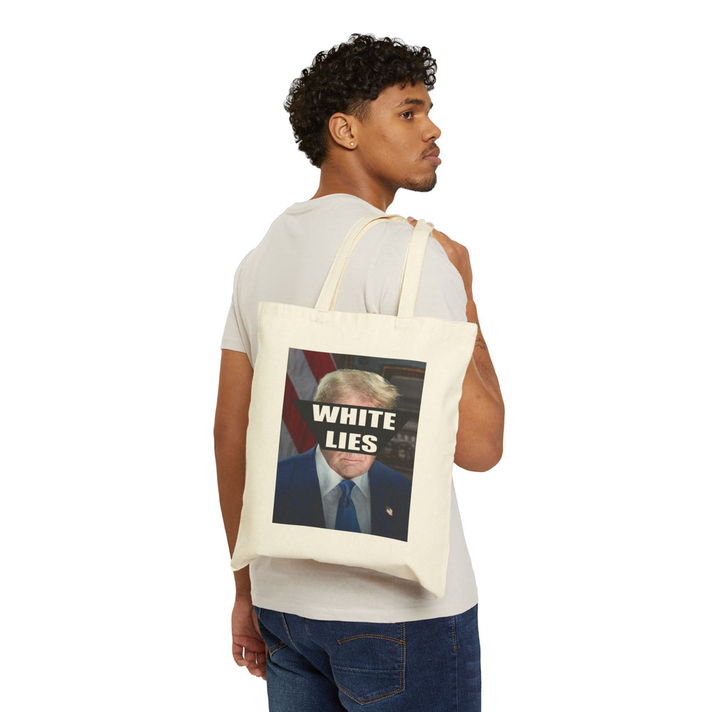 Trump WHTE LIES Cotton Canvas Tote Bag