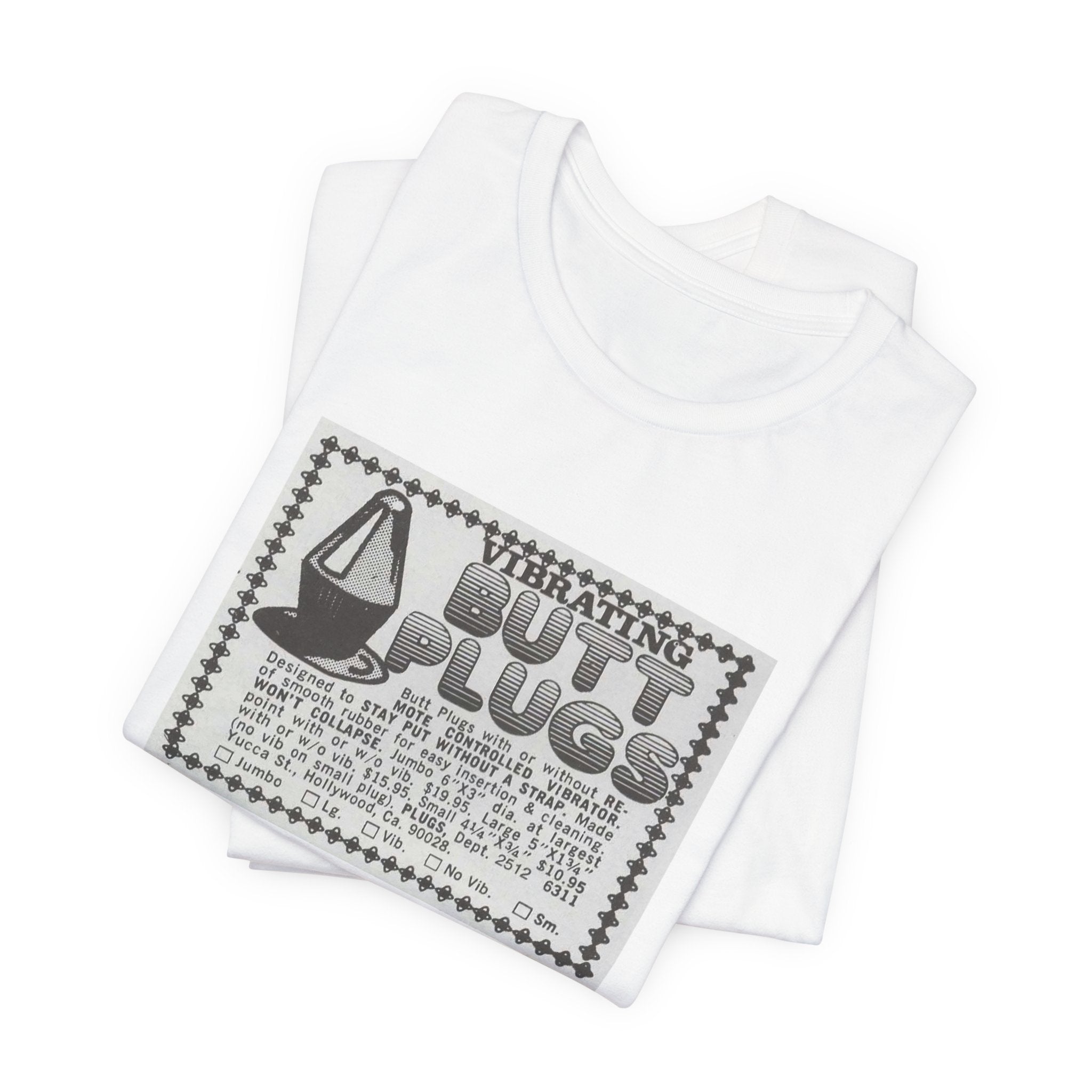 Vibrating Butt Plug Unisex Jersey Short Sleeve Tee