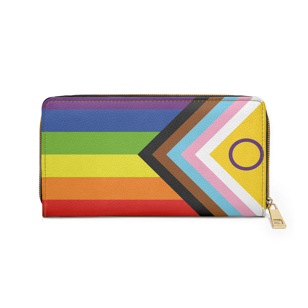 Intersex Progress Pride Flag Zipper Wallet