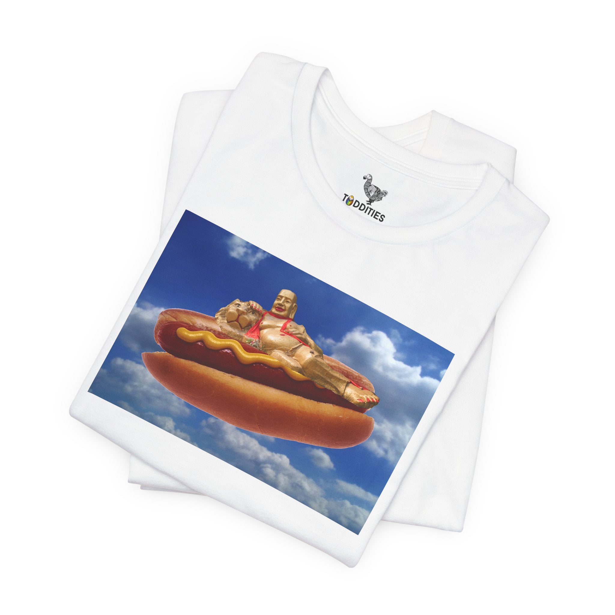 Buddha on a Hot Dog Organic Creator T-shirt  Unisex