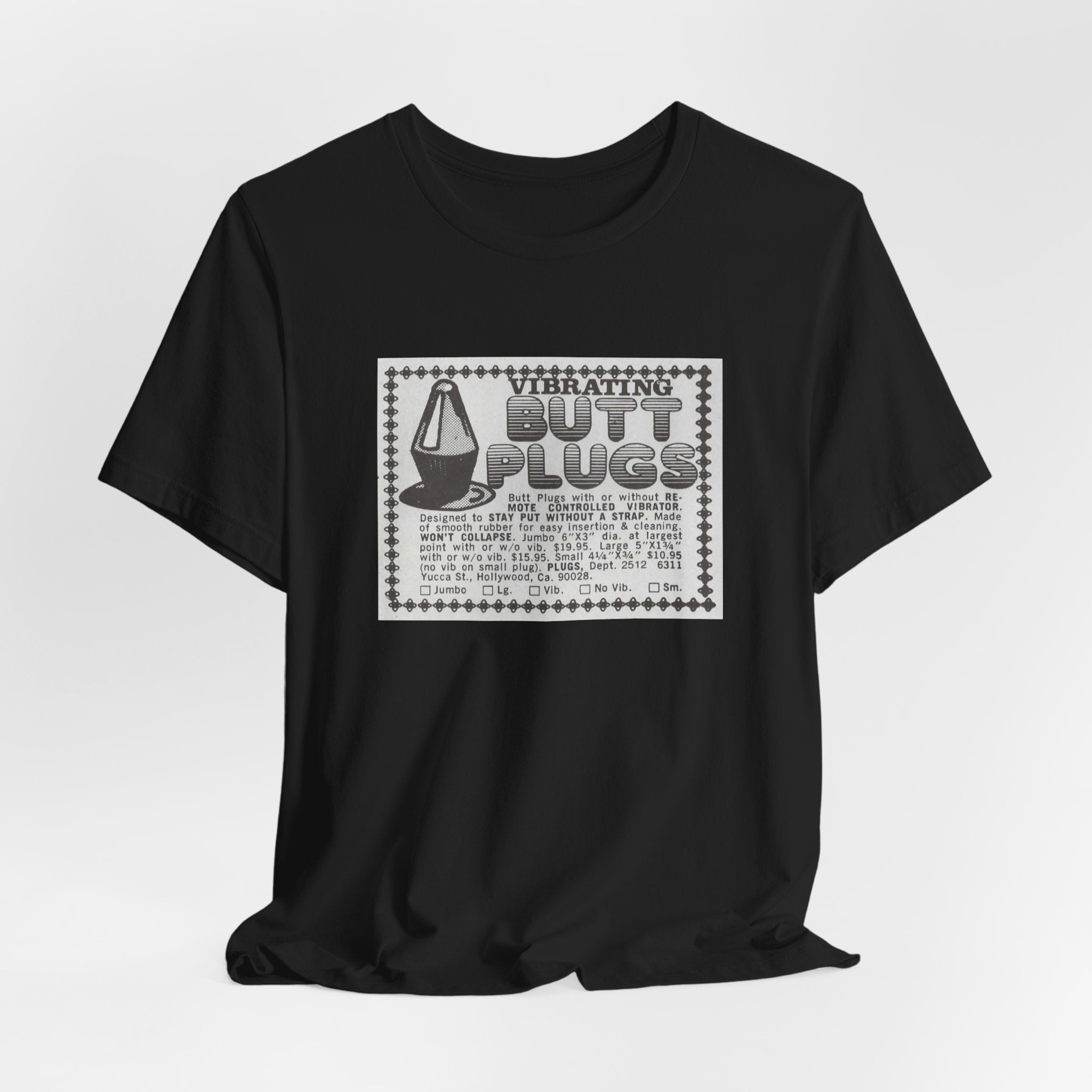 Vibrating Butt Plug Unisex Jersey Short Sleeve Tee