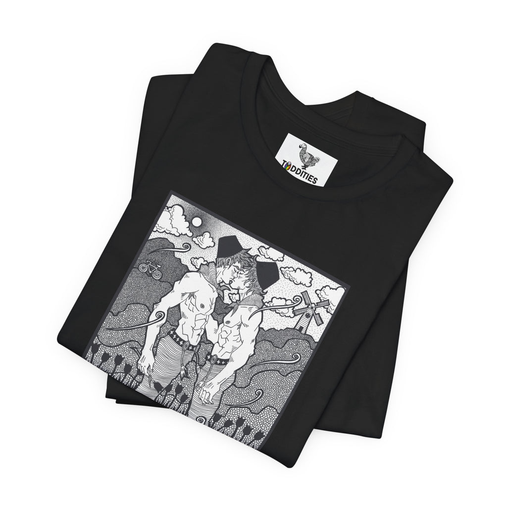 Dutch Gay  Couple B & W Unisex Heavy Cotton Tshirt