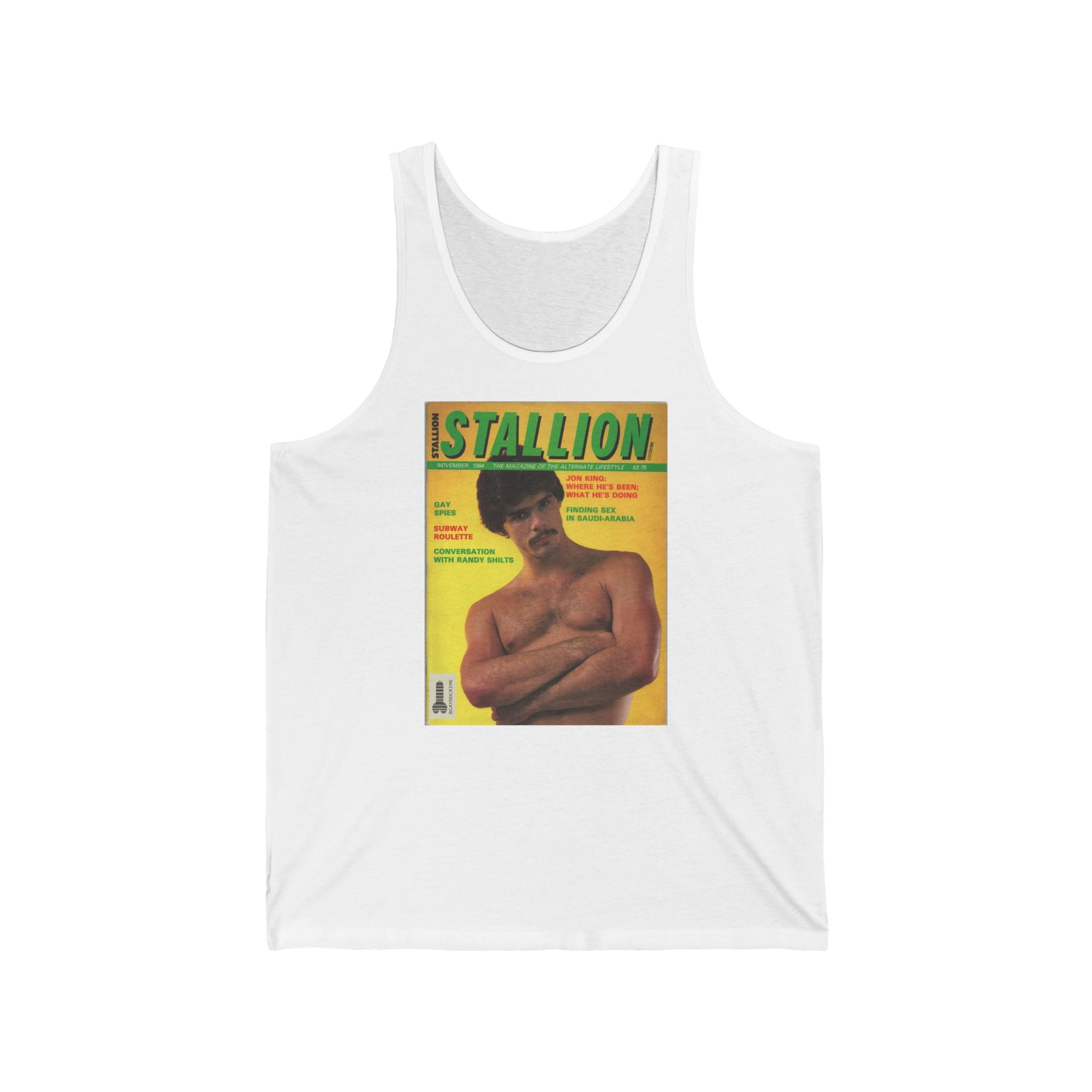 Stallion Gay Magazine Sex in Saudia Arabia Cover Cotton T-shirt Tank Top