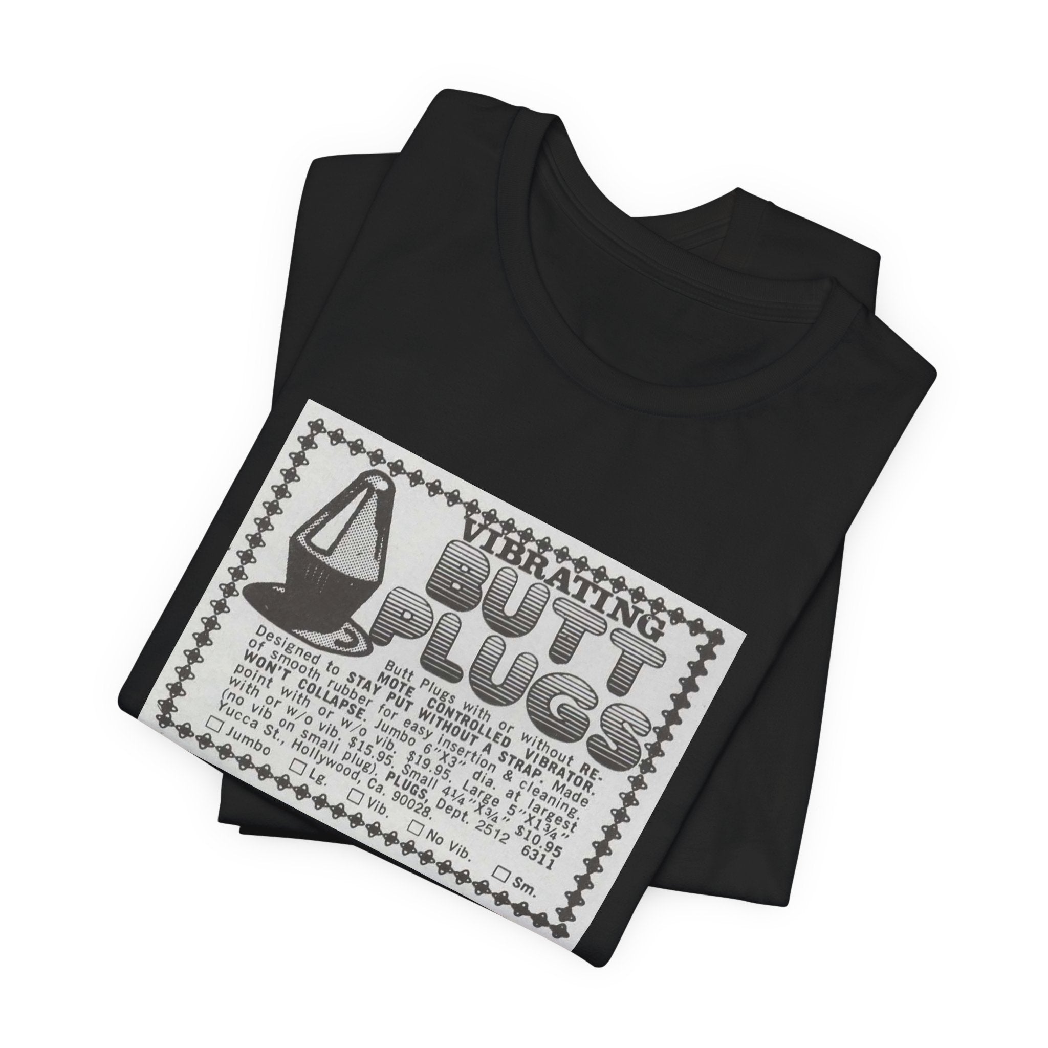 Vibrating Butt Plug Unisex Jersey Short Sleeve Tee