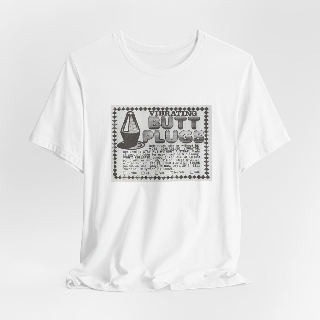 Vibrating Butt Plug Unisex Jersey Short Sleeve Tee