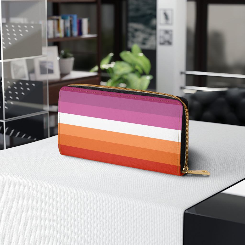 Lesbian Flag Zipper Wallet