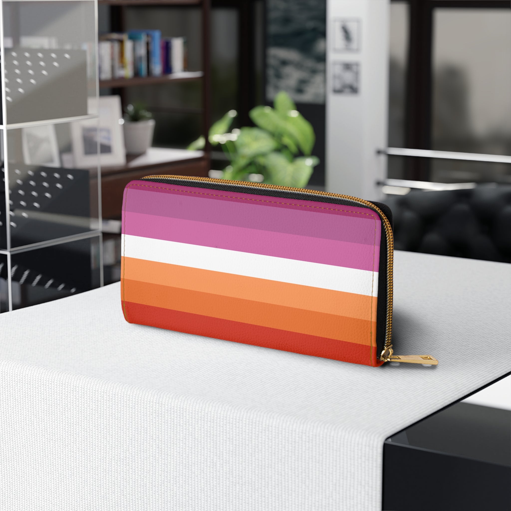 Lesbian Flag Zipper Wallet